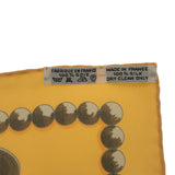 スカーフ エルメス HERMES カレ90 アフリカのスプーン CUILLERS D'AFIQUE イエロー 黄 シルク M1791