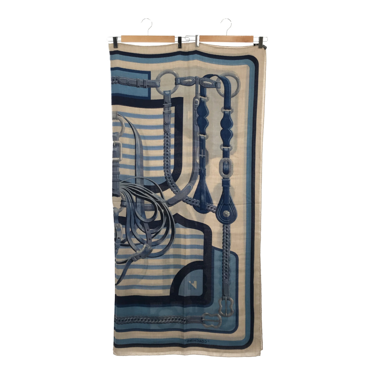 *芸術的シルクの魔法*【HERMES】スクエア140コーチング HERMES - エルメス カレジェアン 140 コーチング カシミヤ