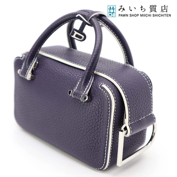 未使用 デルボー Delvaux クールボックス ナノ Cool Box Nano 2way ハンドバッグ 23k84-2