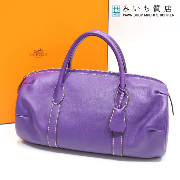 エルメス ポロション □N刻 スイフト 2010年 パープル アイリス HERMES バッグ 紫 ハンドバッグ 21k681-2