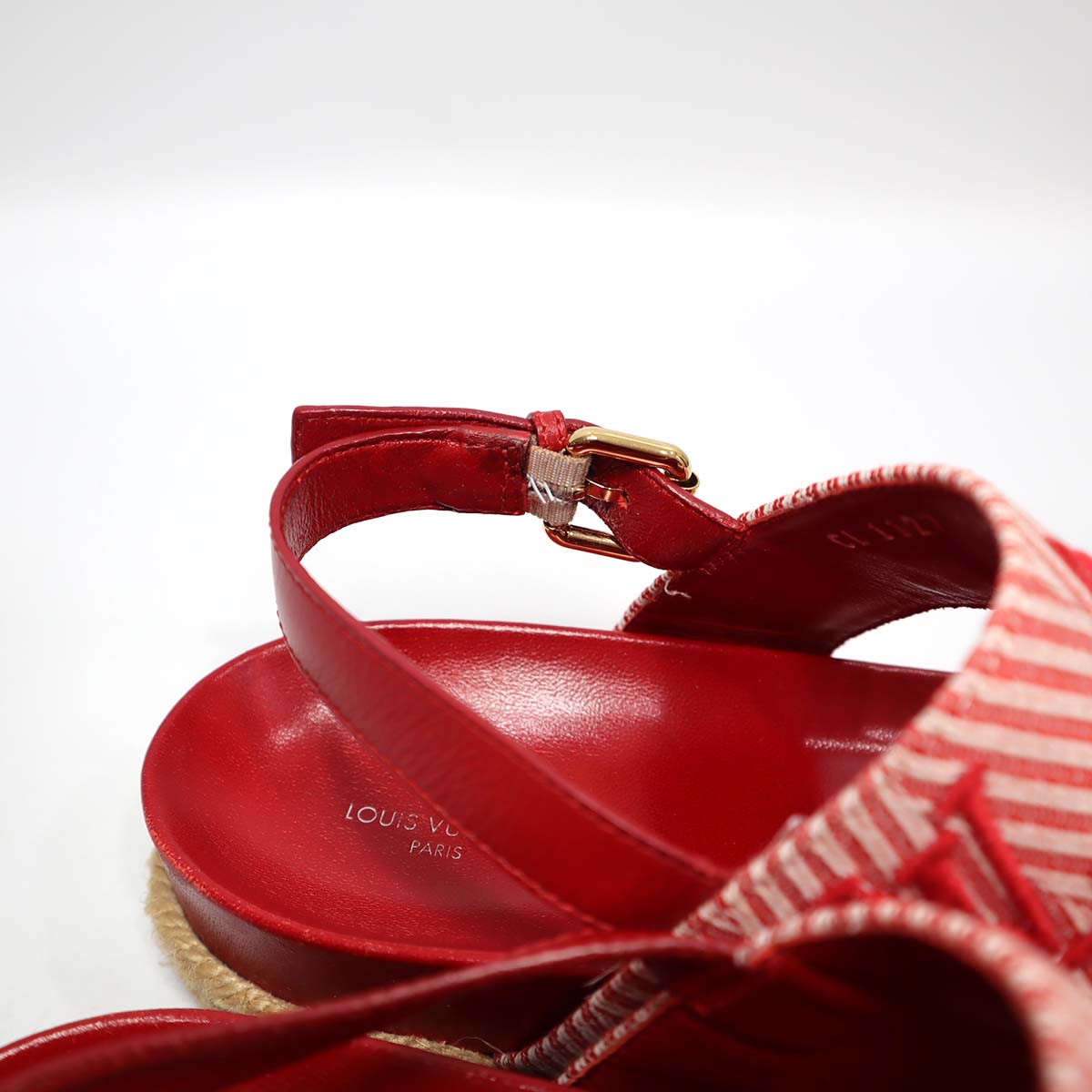 ルイヴィトン LV セイルアウェイ サンダル 赤 靴 サイズ38 24.5