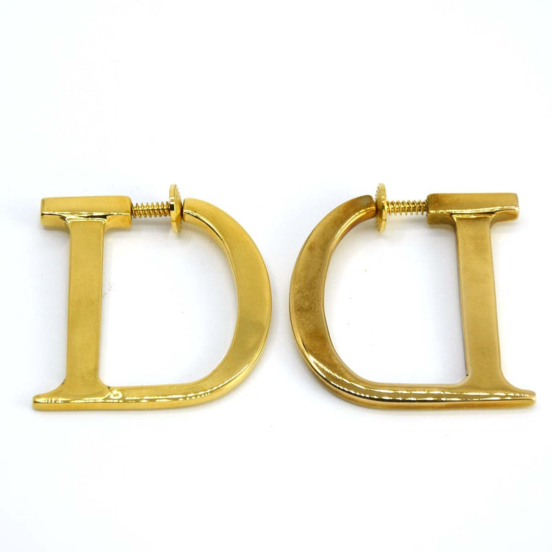 ディオール Dior イヤリング デカ D ロゴ ゴールド色 アクセサリー Christian Dior H1053