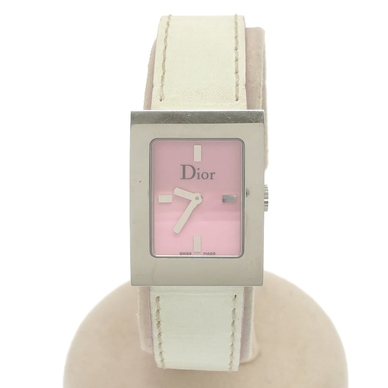 腕時計 稼働 ディオール Christian Dior D78-109 ピンク文字盤 ...