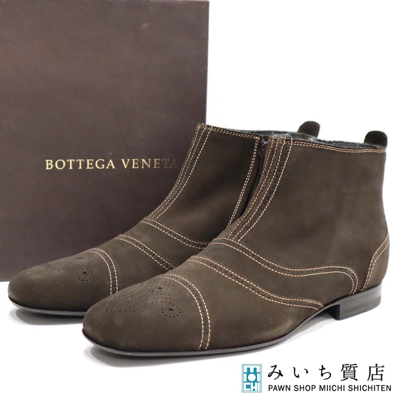 BOTTEGA VENETA ボッテガ ヴェネタ ブーツ 39ハーフ 靴 26.5 ショートブーツ 茶 ブラウン 箱 H1611