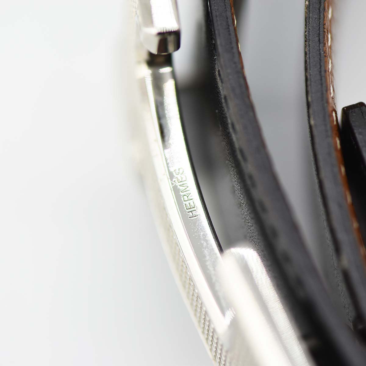 エルメス HERMES コンスタンス Hベルト 黒 茶 ブラック シルバー色金具
