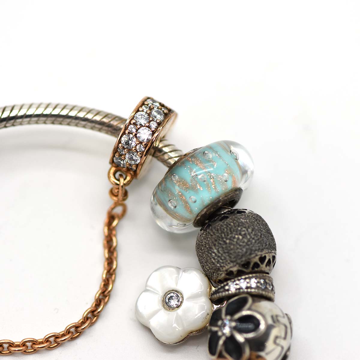 パンドラ ブレスレット PANDORA チャーム付き シルバー 925