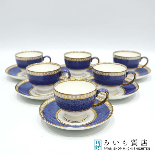 ウエッジウッド WEDGWOOD パウダーブルー カップ＆ソーサー 6客セット カップ 皿 食器 ウェッジウッド 23k486-22