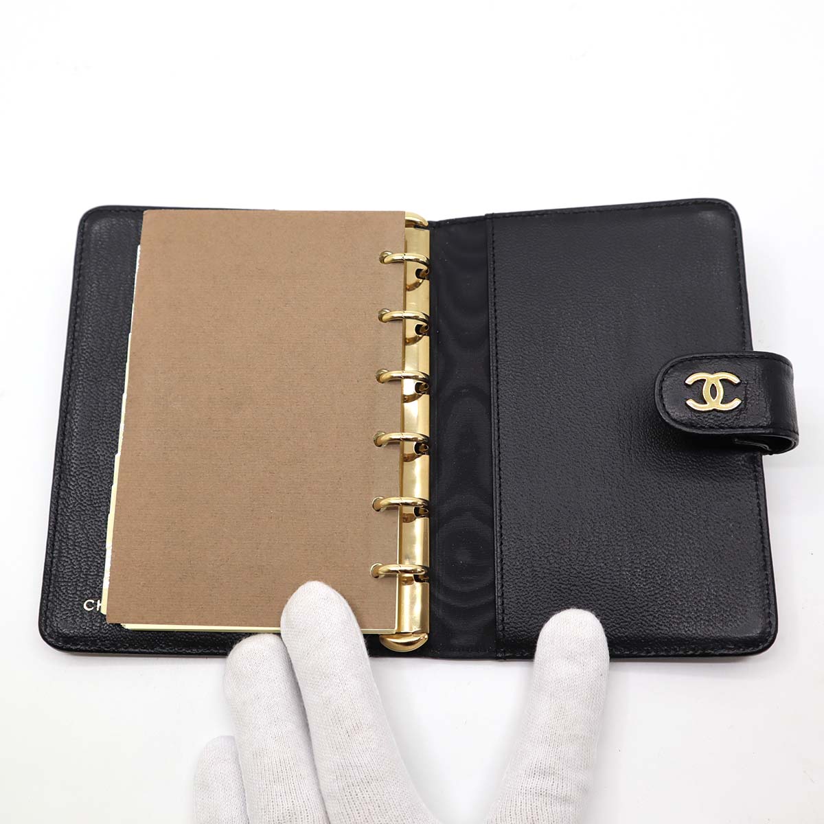 CHANEL シャネル 手帳カバー ミニ ブラック レザー アドレス帳
