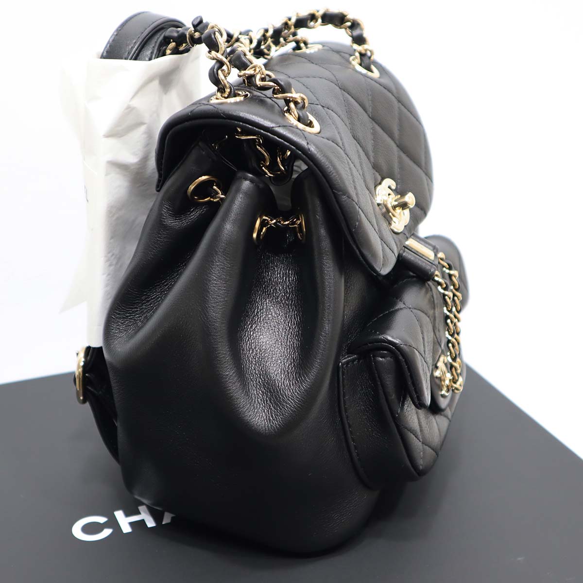 CHANEL ブラック ナイロン リュック CHANEL シャネル リュック トラベルライン バックパック