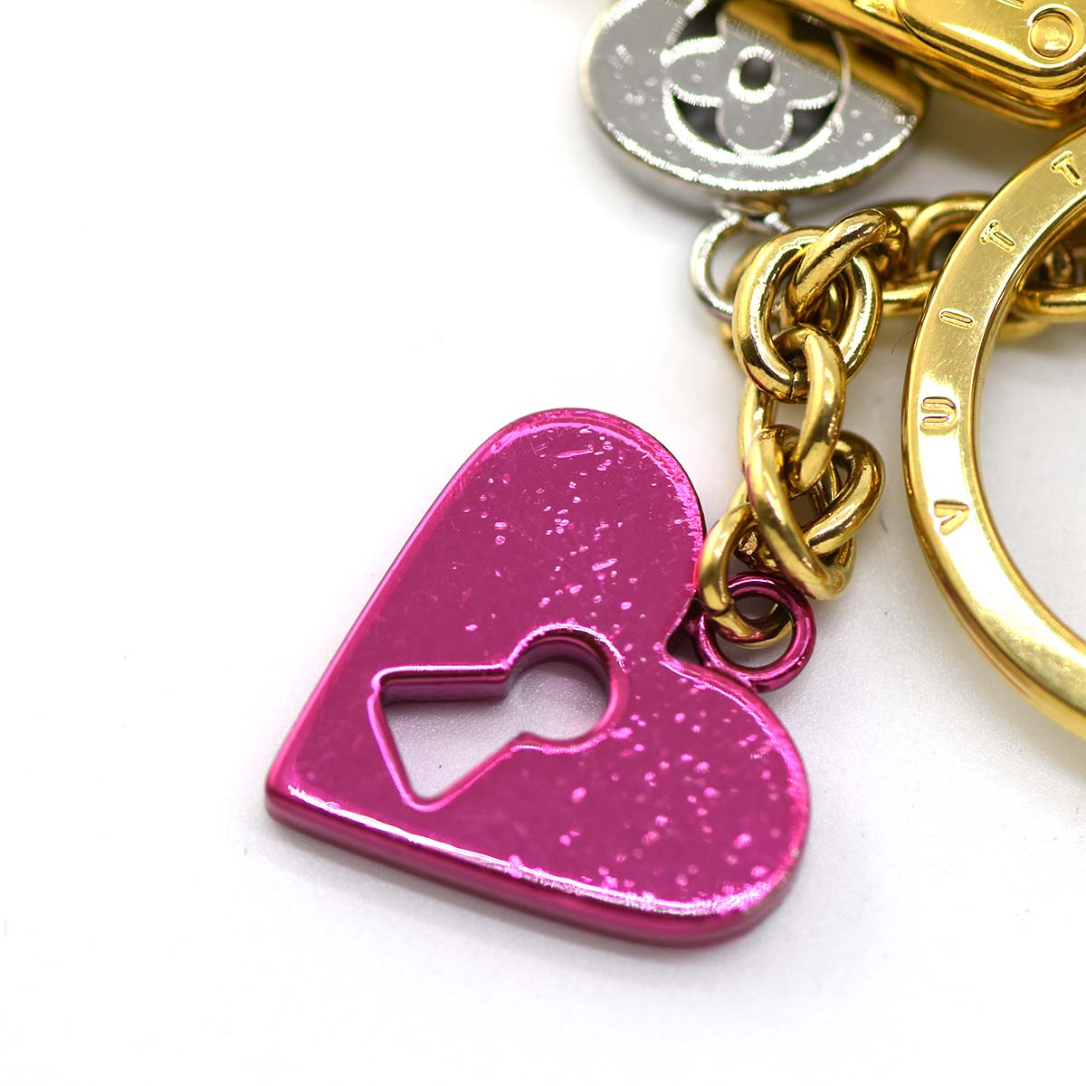 LV チャーム ポルトクレ ラブ ロック M67438 キーホルダー ピンク ルイ
