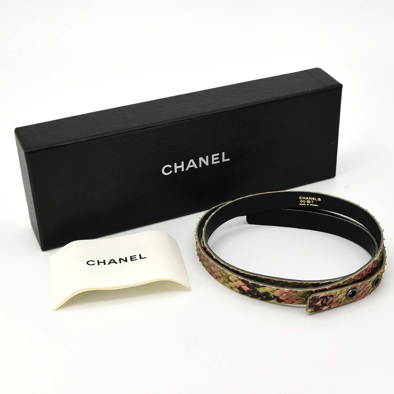 ベルト CHANEL シャネル ブ パイソン ココマーク マルチ 表記サイズ75/30 H4127-3