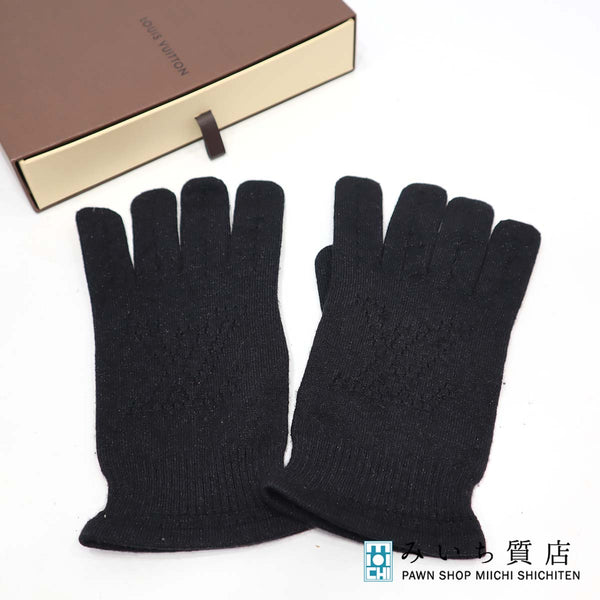 LV ルイヴィトン 手袋 LOUIS VUITTON パンチング LVロゴ ラメ グローブ
