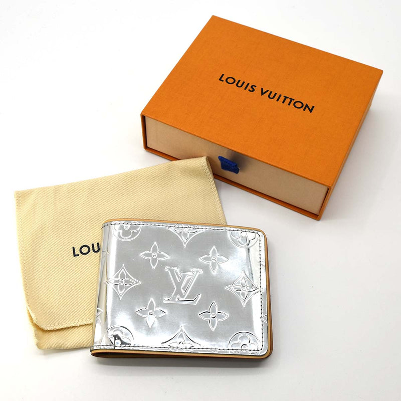 未使用 ルイヴィトン 札入れ ポルトフォイユ・スレンダー M80806 シルバー 財布 LOUIS VUITTON LV 21s817-2