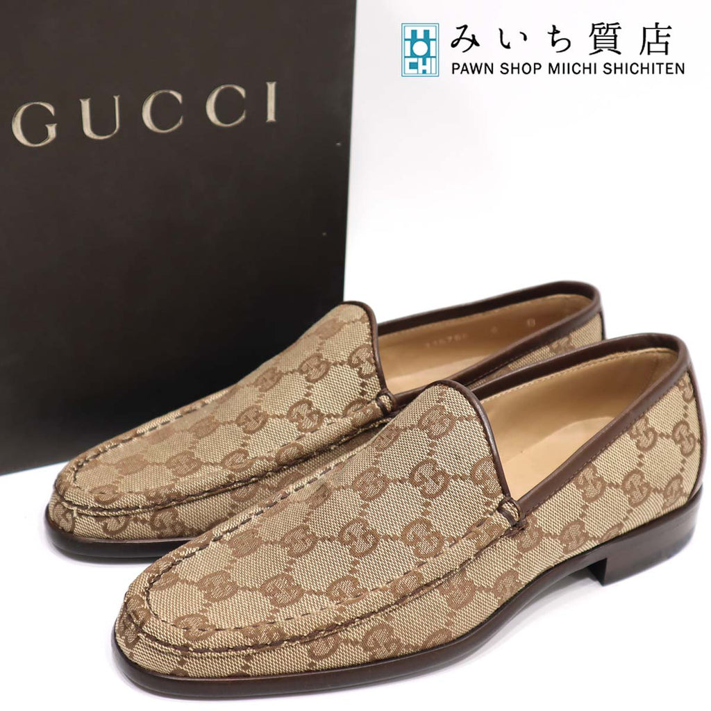 グッチ ローファー GGキャンバス 靴 6 シューズ 23cm ロゴ 115766 GUCCI 30k372-188 – みいち質店