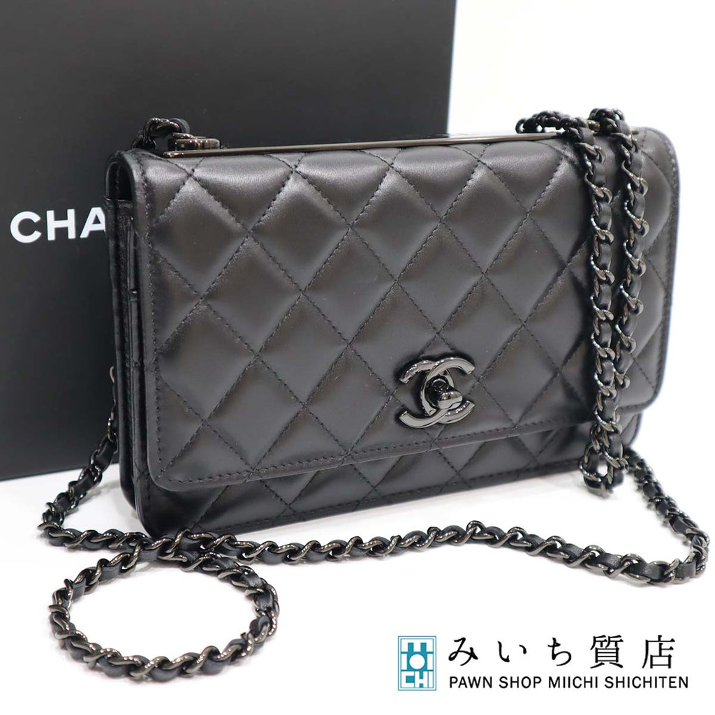 誠実】 【希少なオールブラック☆】CHANEL ミニ フラップ バッグ