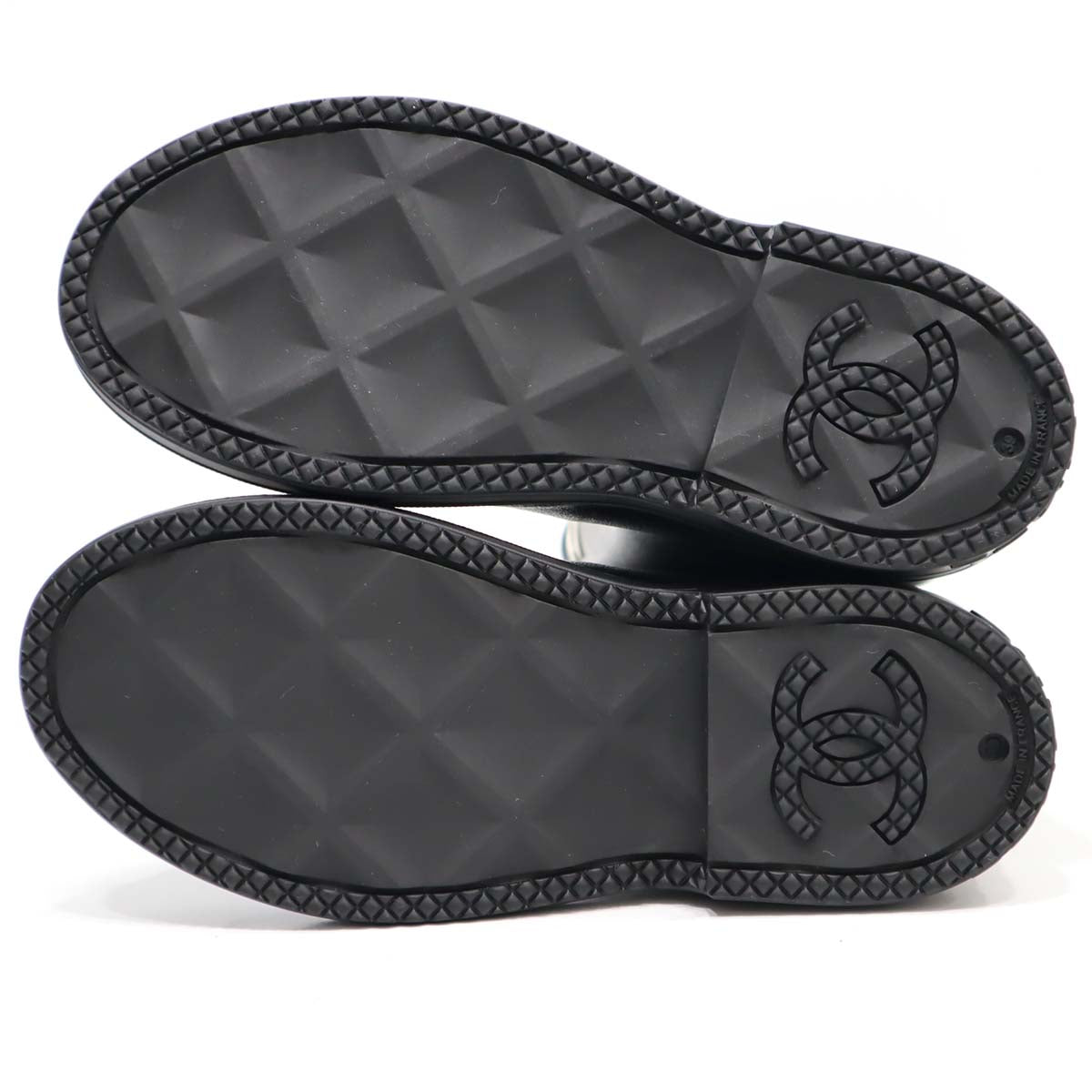 CHANEL サイズ表記「39」24.5センチ程度　ブラックレインブーツ CHANEL レインブーツ 39サイズ シューズ - メルカリ