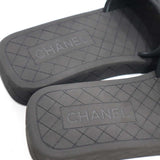 シャネル CHANEL マトラッセ サンダル 軽量 ブラック 23春夏 ココマーク 38 G40144 X57010 23k188-6