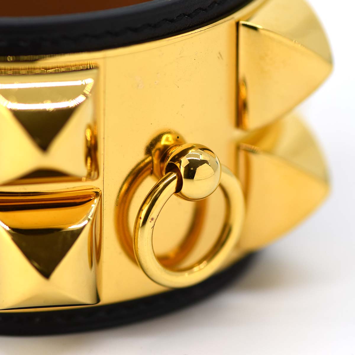 HERMES エルメス コリエドシアン レザー バングル 刻印:X NM 011