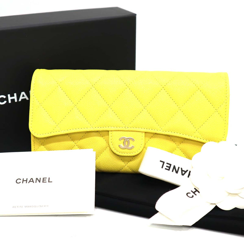 未使用 シャネル CHANEL クラシック ロング フラップ ウォレット 