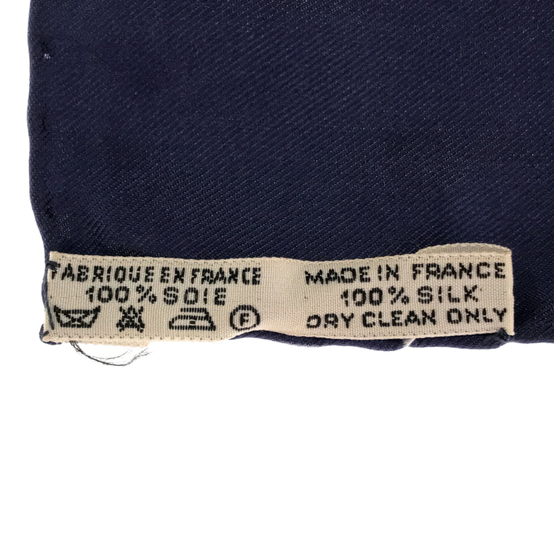 エルメス HERMES カレ90 Poste et Cavalerie サーベル飾袋 スカーフ 青 ブルー M1021