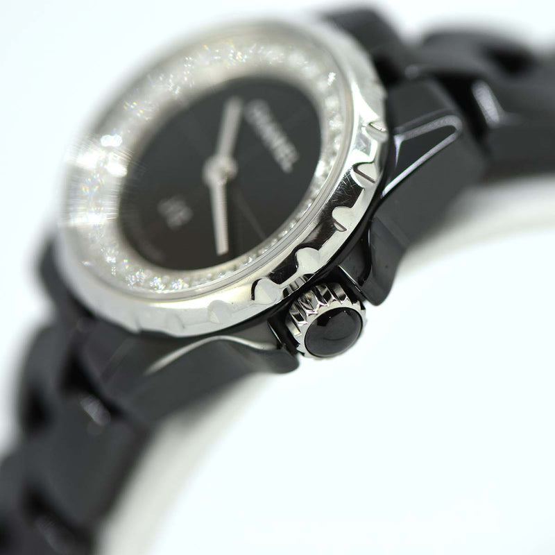 美品 時計 シャネル J12 XS H5235 ベゼルダイヤ セラミック レディース 腕時計 CHANEL ブラック 箱 ギャラ 説明書 H5634