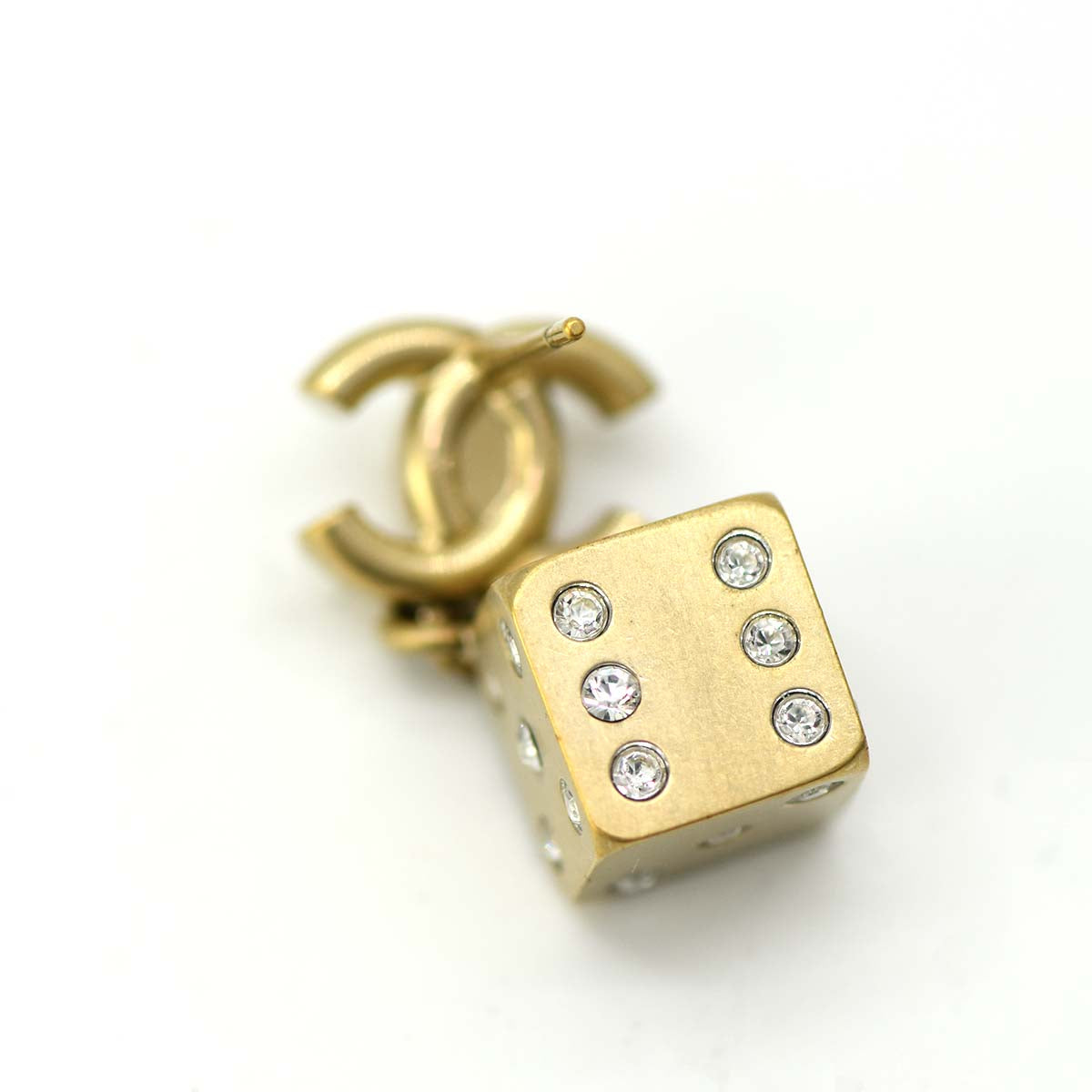 全ての クリスタル ゴールド CHANEL シャネル サイコロ ココ ピアス ピアス